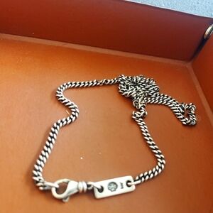 22" 4mm wide Sterling silver cuban link chain